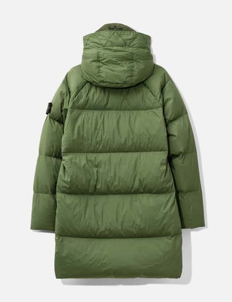 hooded jacket stone island crinkle coat