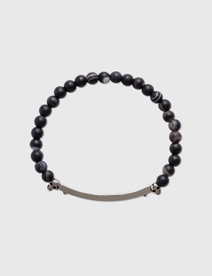 Skull Beaded Bracelet With Logo Plate Placeholder Image