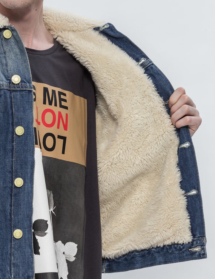 Denim Flame Trucker Jacket Placeholder Image