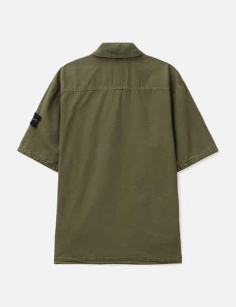 Brushed Organic Cotton Canvas 'Old' Effect Shirt view 8