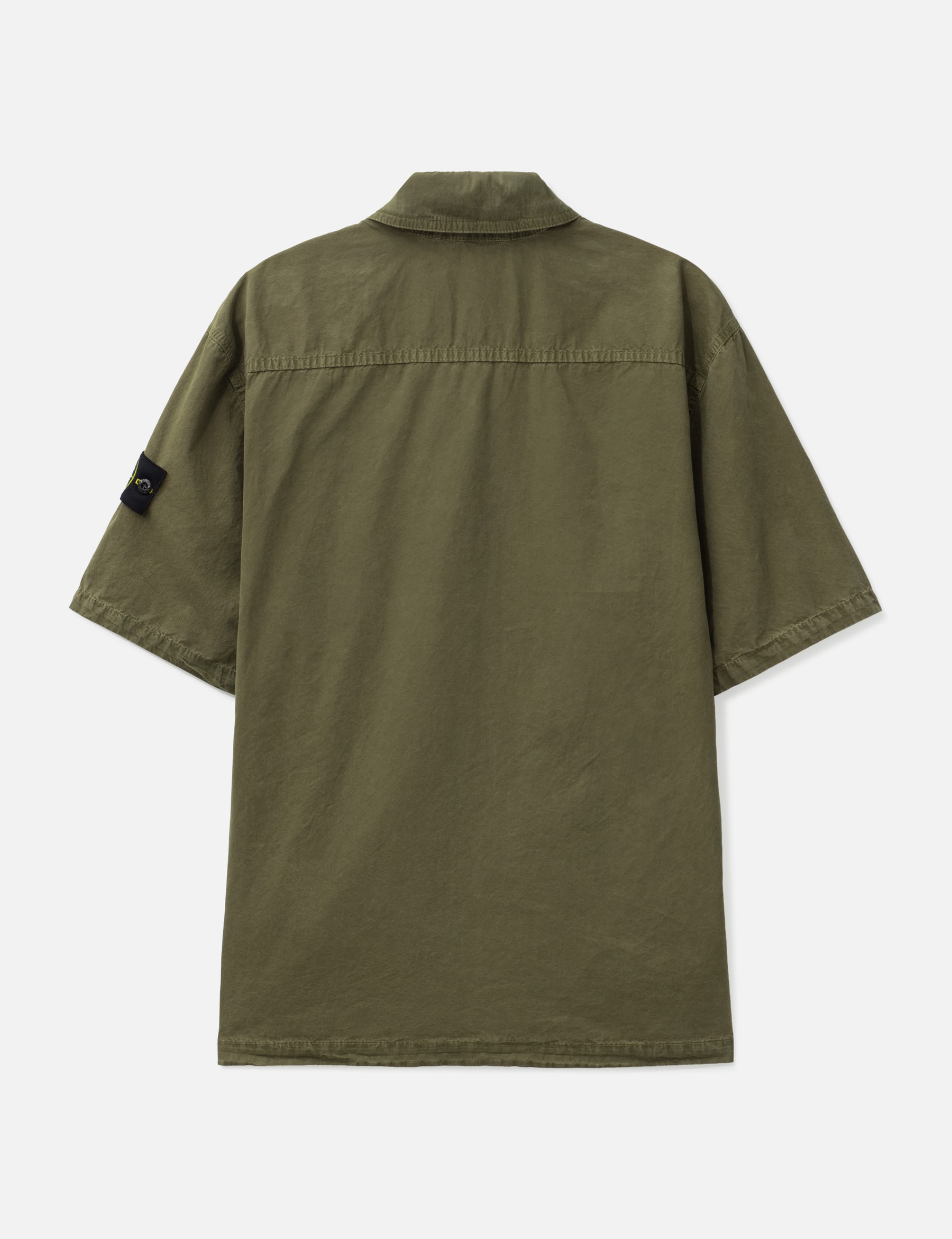 Brushed Organic Cotton Canvas 'Old' Effect Shirt view 17