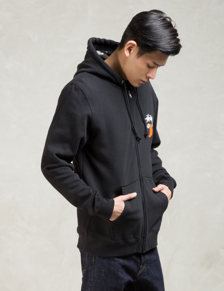 Black Yin Yang Ball Zip Hoodie Placeholder Image