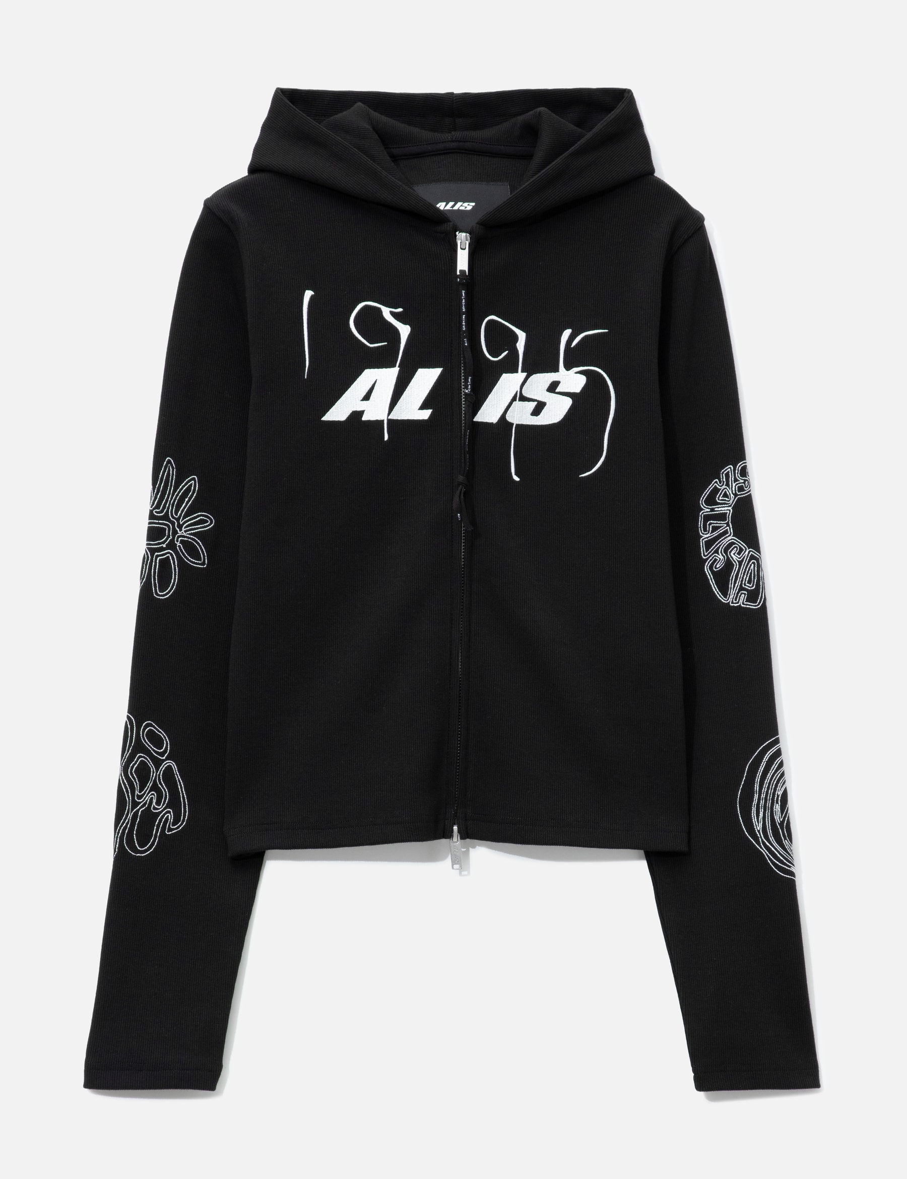 Nortey Rib Jersey Hoodie With Zipper And Embroidery view 19