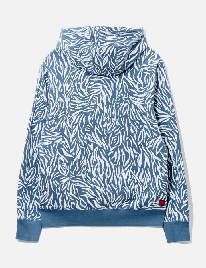 Shop Clot Zebra Print Hoodie In Blue