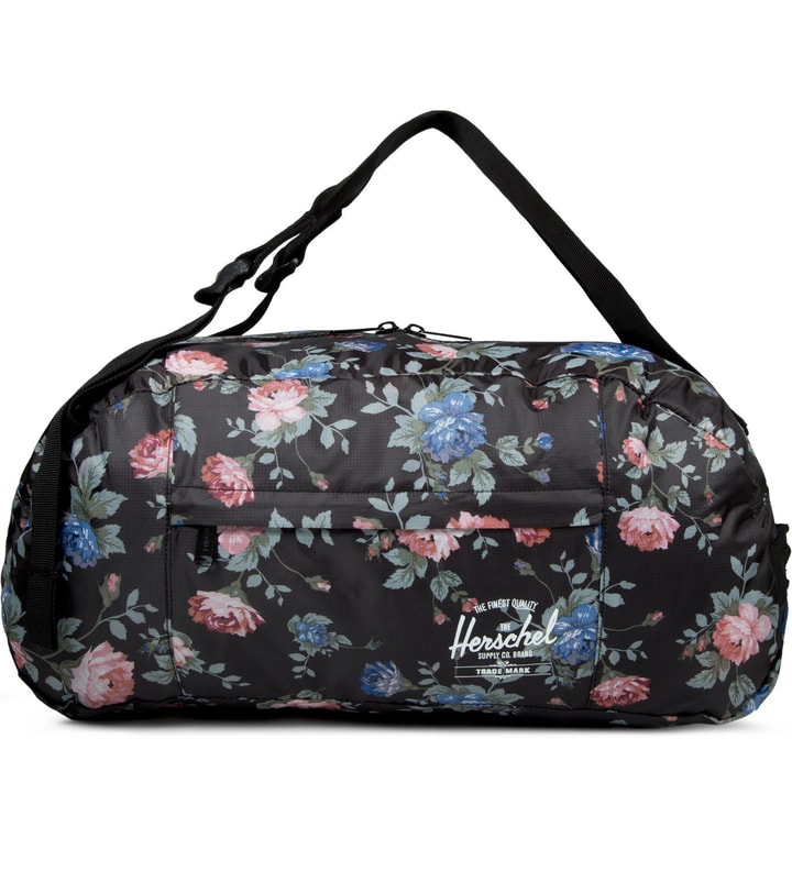 Black Floral Packable Journey Duffle Bag Placeholder Image