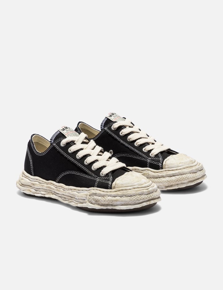Miharayasuhiro Peterson23 Og Dyed Sole Canvas Low-top Sneaker In Black