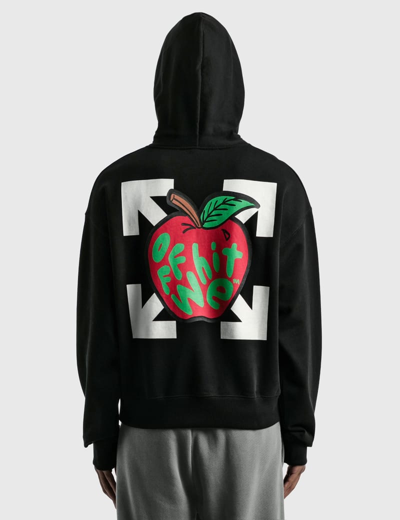 off white apple hoodie