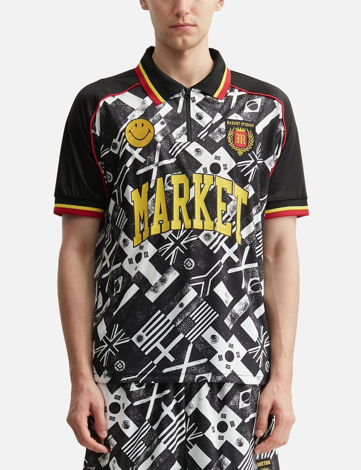 Smiley International Flags Short Sleeves Soccer Jersey view 3