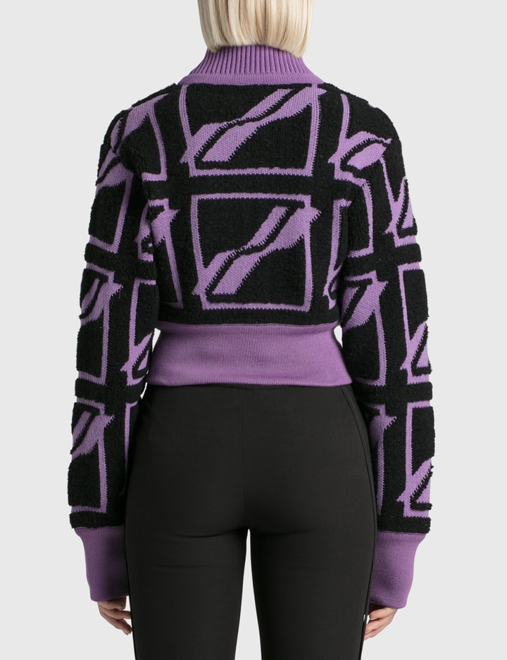 Pile Knit Crop Bomber Jacket Placeholder Image