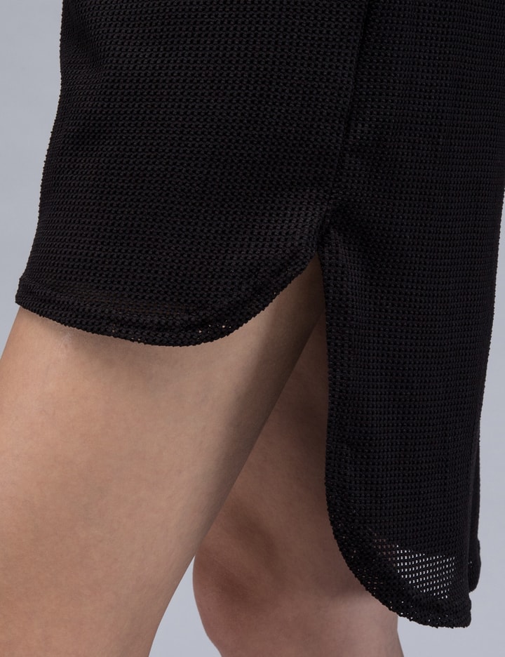 black knit gwendolyn maxi dress L'AGENCE Gwendolyn Mesh Knit Bodysuit In Black main image 1