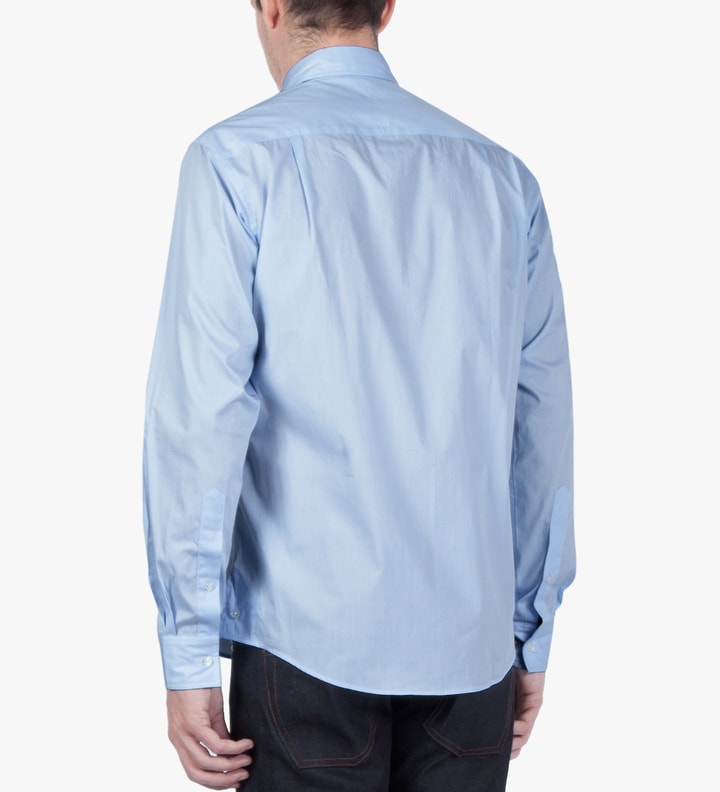 Pale Blue/White/Navy Stanway Soft Collar Shirt Placeholder Image