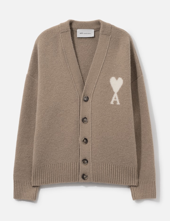 Ami Alpaca Cardigan With Ami De Coeur