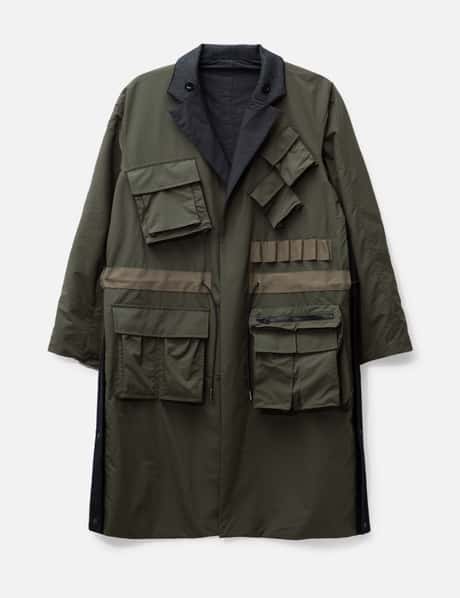 sacai 云い luck ベスト付きダブルピンストライプコート ライナー  