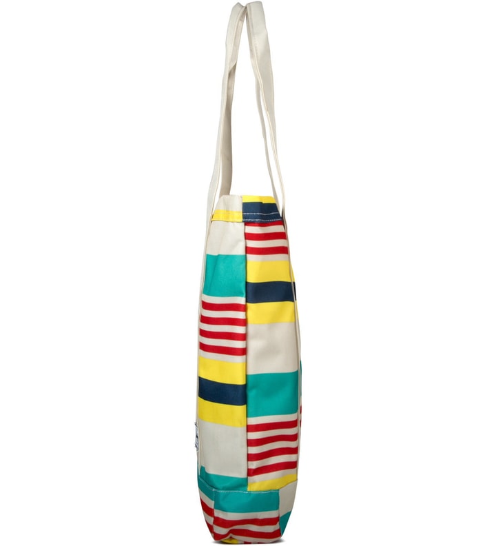Malibu Stripe/Bone/Navy Rubber Market Tote Bag Placeholder Image