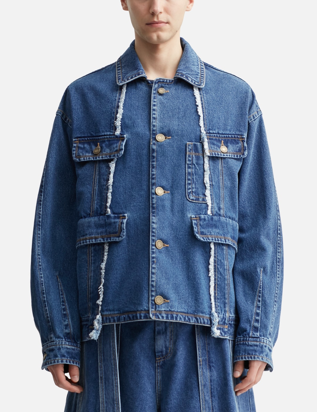 ANCELLM - DAMAGE DENIM JACKET TYPE-2 | HBX - Globally Curated  