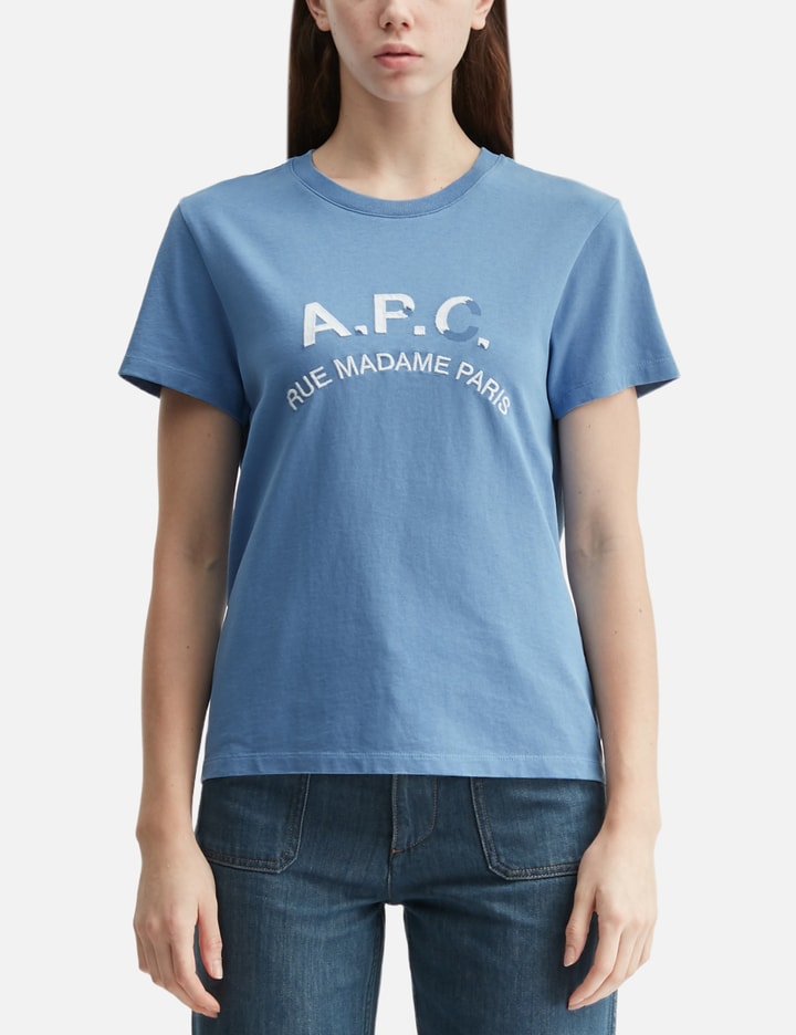 T-Shirt With Vintage-Effect A.P.C. Logo view 3