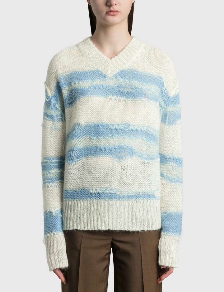 Keren Irregular Stripe Knit Pullover Placeholder Image