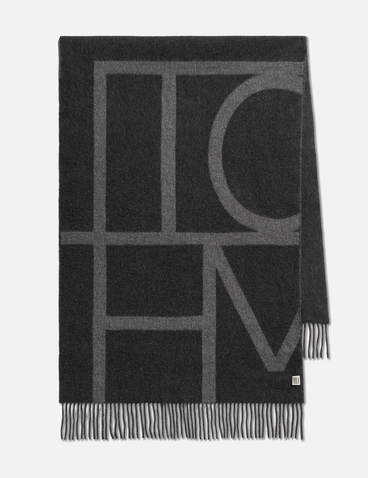 TOTEME Monogram Brushed Wool Scarf