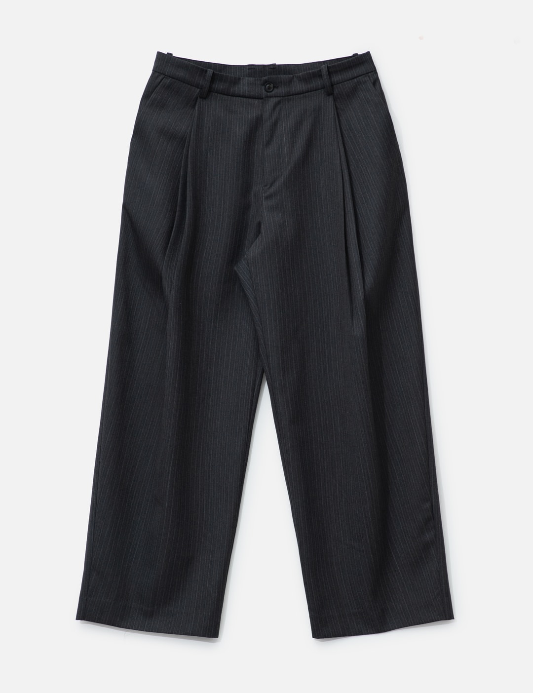 Stripe Wool Blend Pleated Trousers view 7