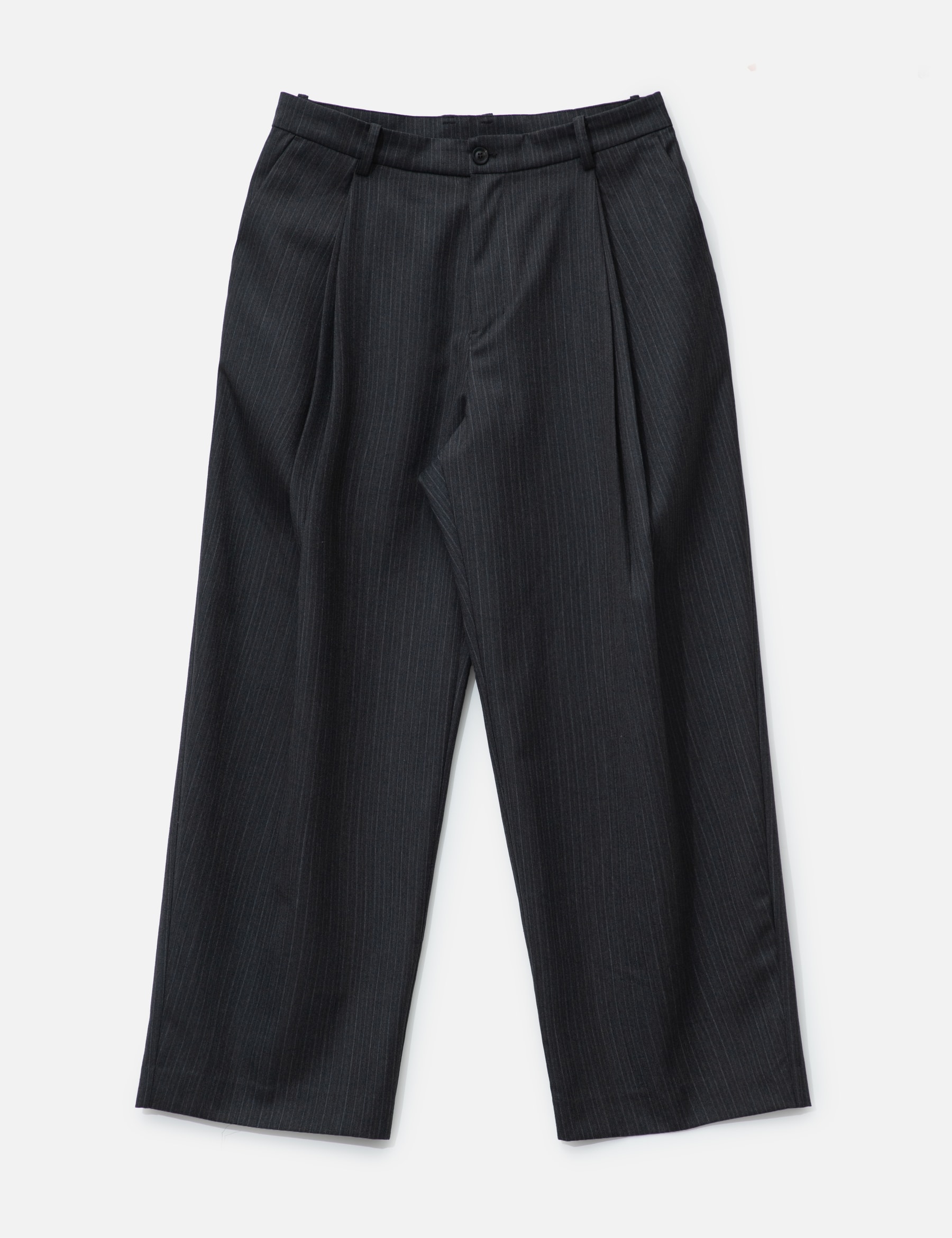 Stripe Wool Blend Pleated Trousers view 16