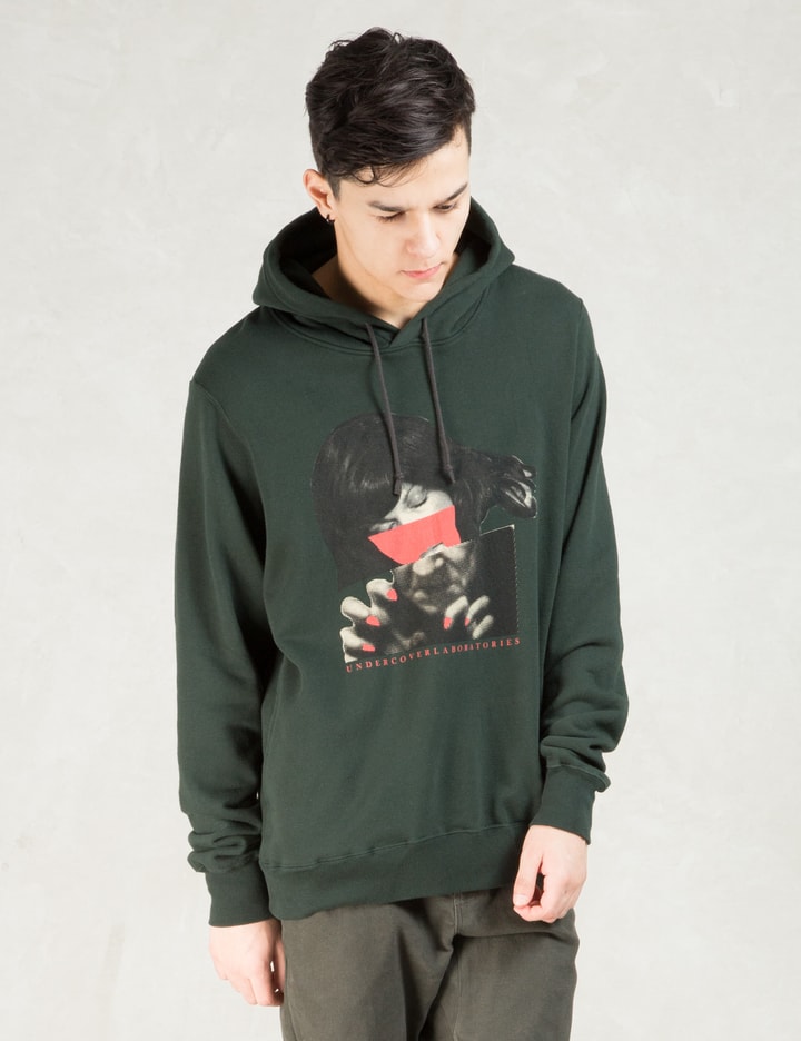 Green "Half Face" Graphic Hoodie Placeholder Image