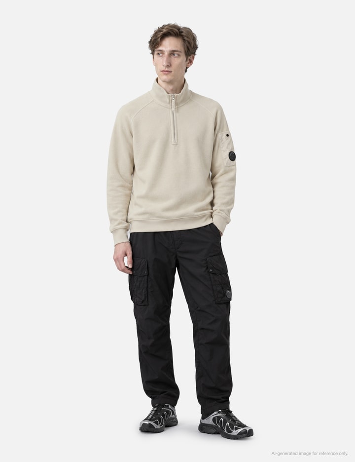 C.P. Company Brushed Emerized Diagonal Fleece Half Zip Lens Sweatshirt