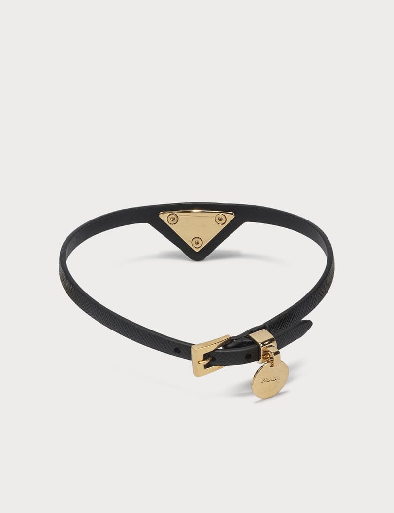 prada leather necklace