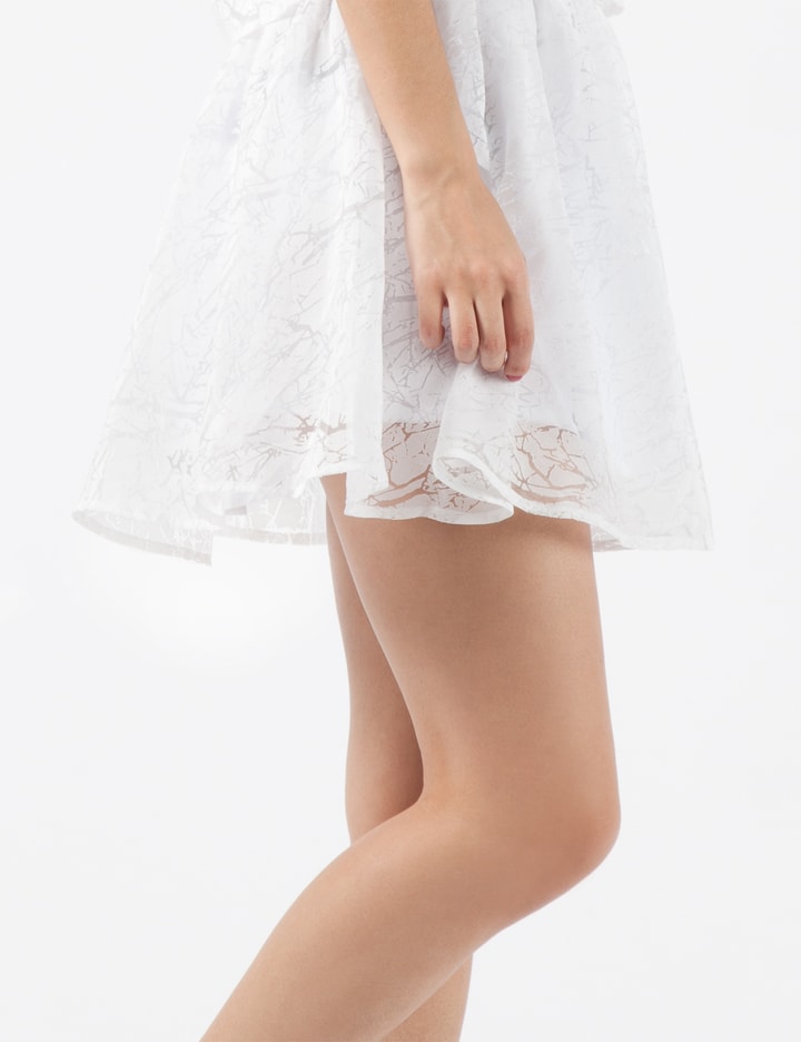 White Cracked Crystal Mini Skirt Placeholder Image
