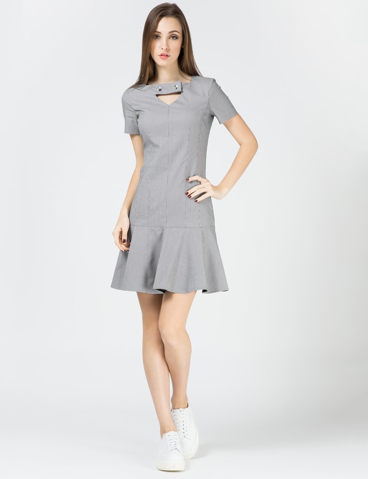 Black/White Light Micro Houndt Dress Placeholder Image