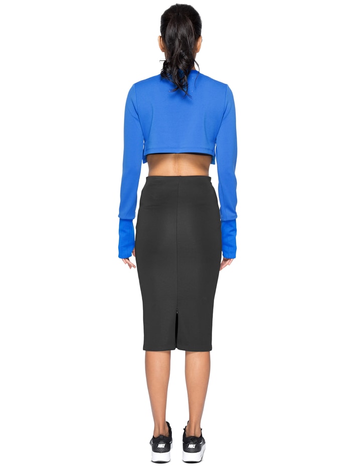 Blue Emboss Woven Crop Top Placeholder Image