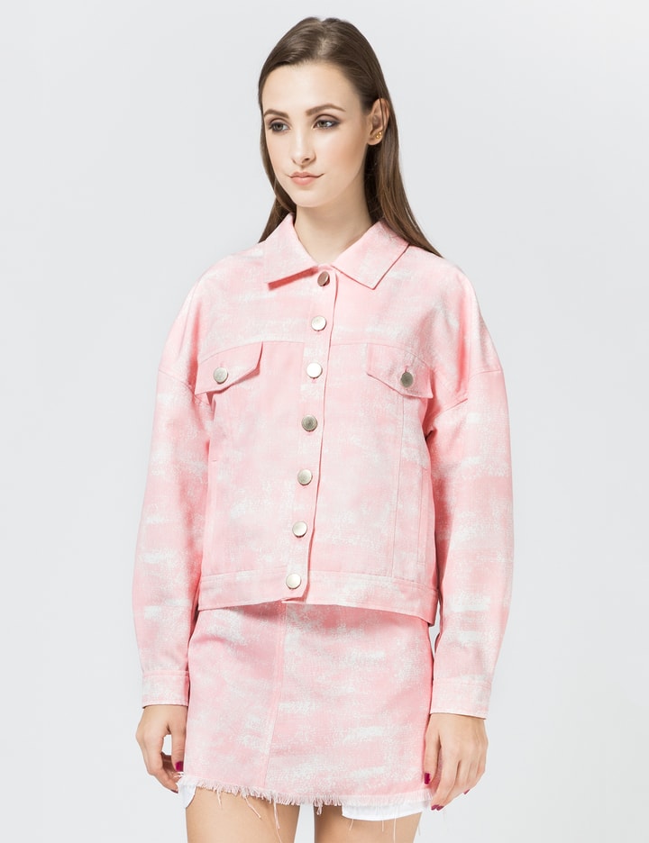 Pink Printed Denim Jacket Placeholder Image