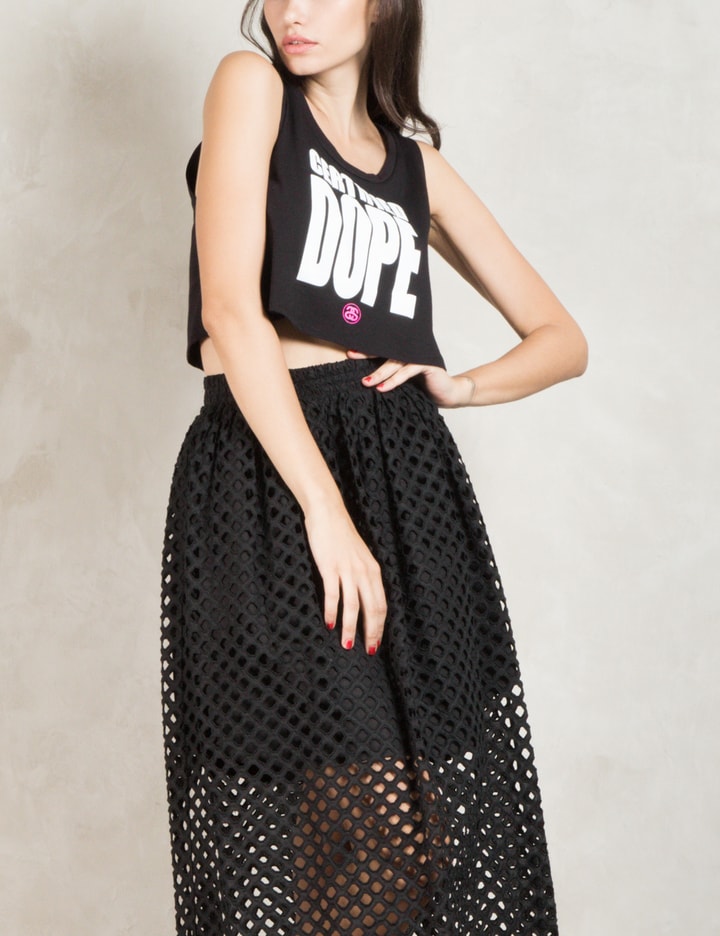 Stüssy Black Certified Dope Crop Tank Top