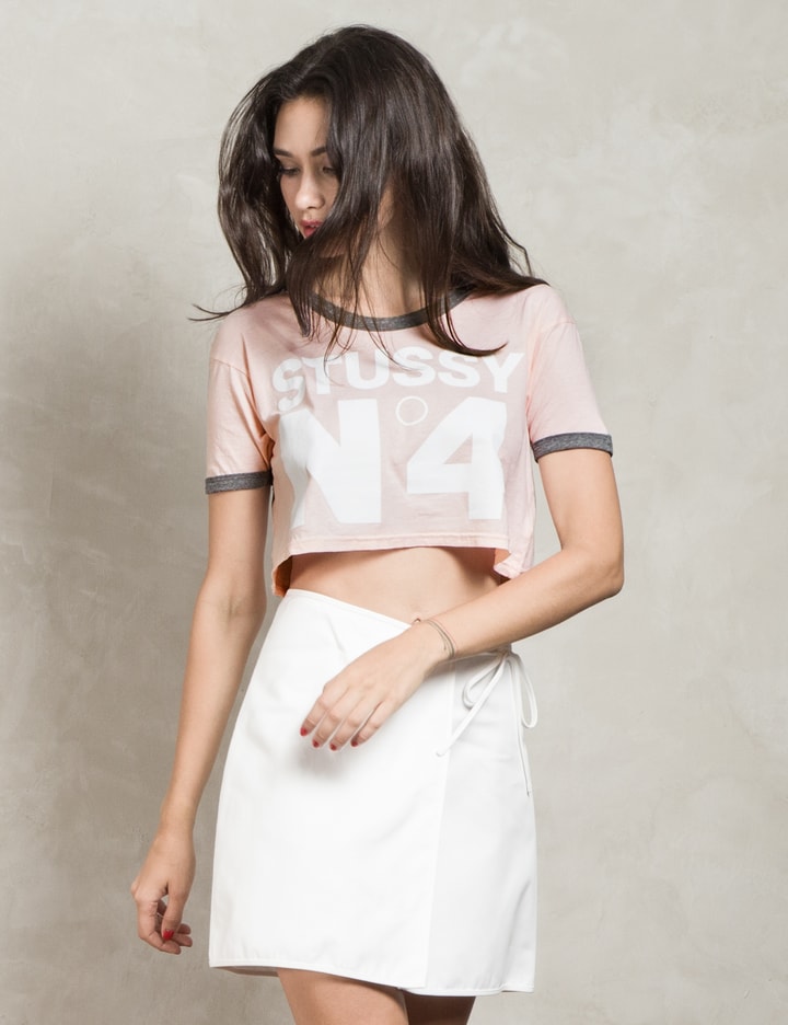 Pink No.4 Crop Ringer T-shirt Placeholder Image