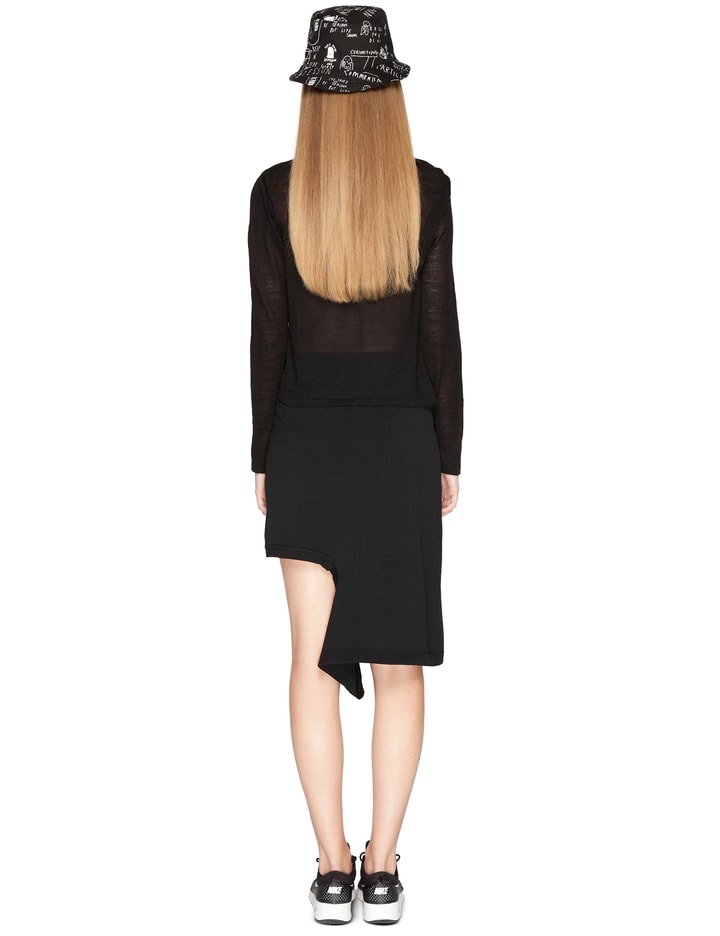 Black Solid Side Drape Skirt Placeholder Image