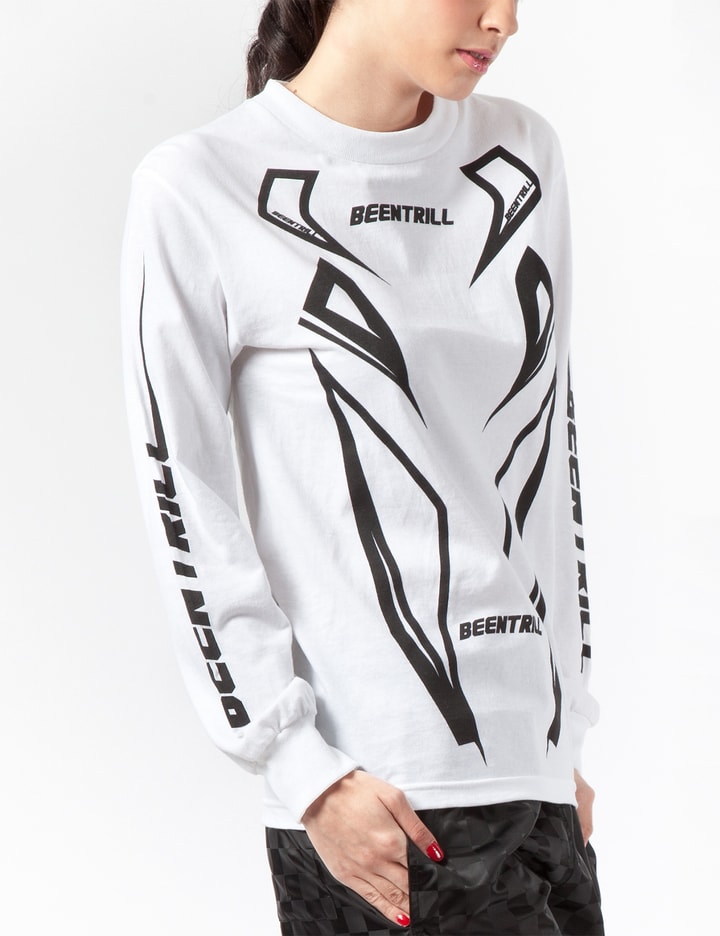 White Be Moto Jersey L/S T-Shirt Placeholder Image