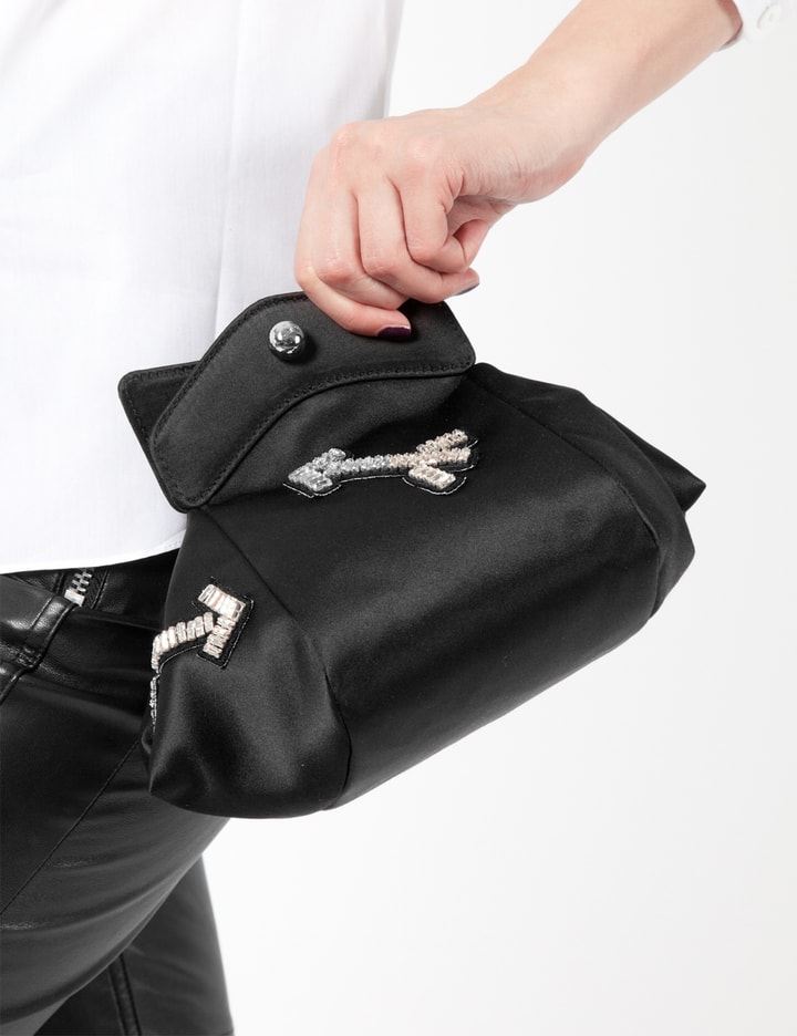 Black Pochon Defile F Satin Bag Placeholder Image