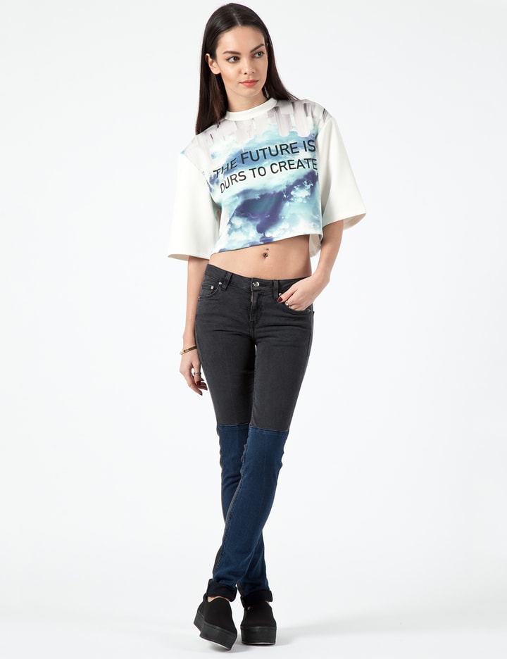 Sky Print Crop Top Placeholder Image