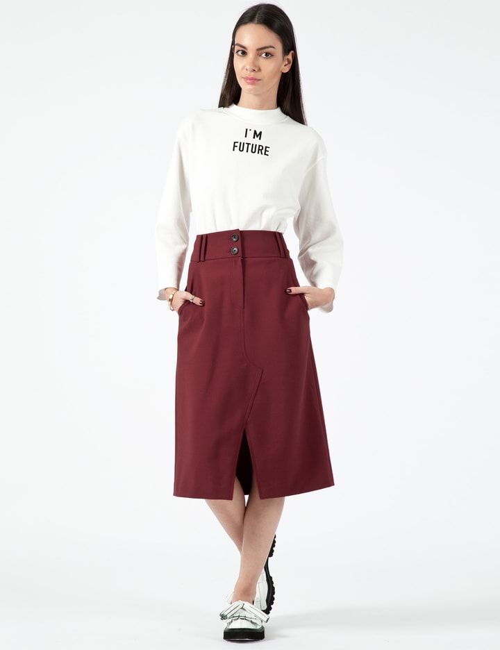 Wine High Waist Skirt Placeholder Image