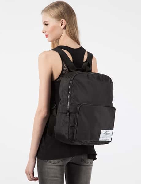 Black Backpack Ladies Square Backpack Cheap Monday Black Square