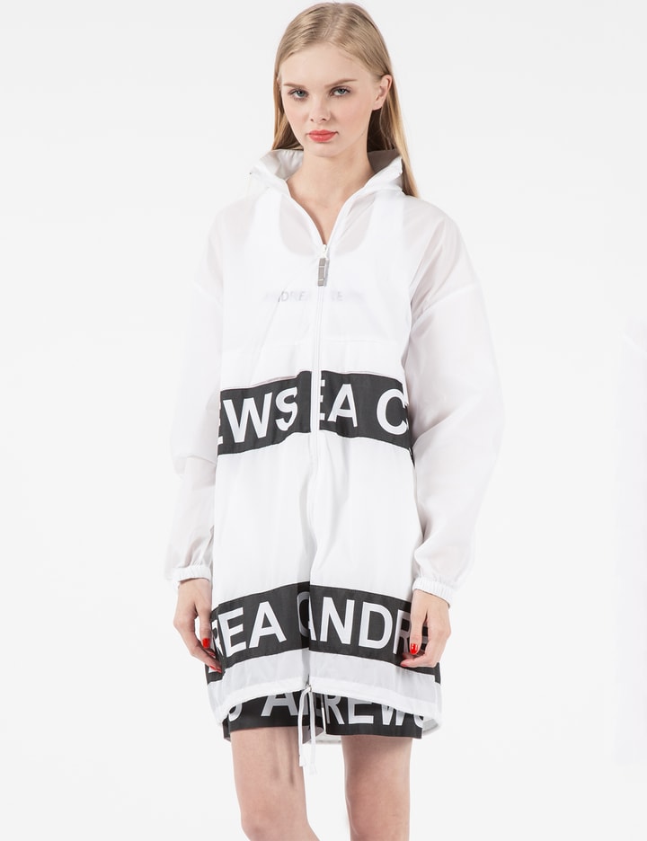 Black/White Stratus Long Raincoat Placeholder Image