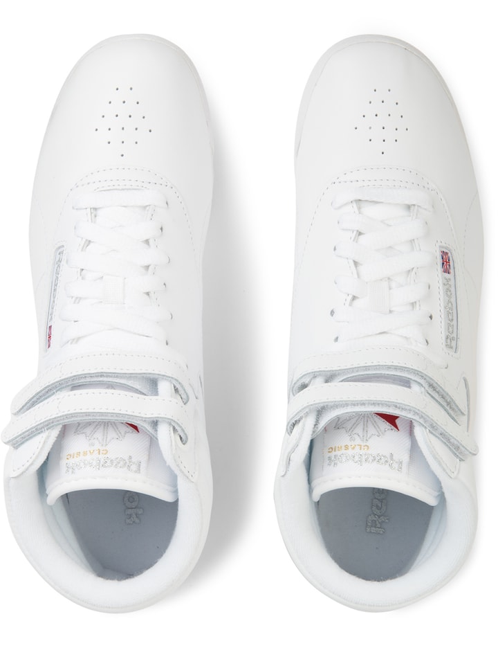 White Freestyle Hi-Top Sneakers Placeholder Image