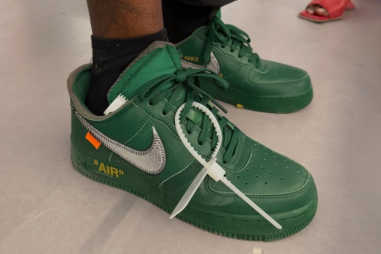 ส่องภาพแรก Virgil Abloh Archive x Nike Air Force 1 Low สีเขียว