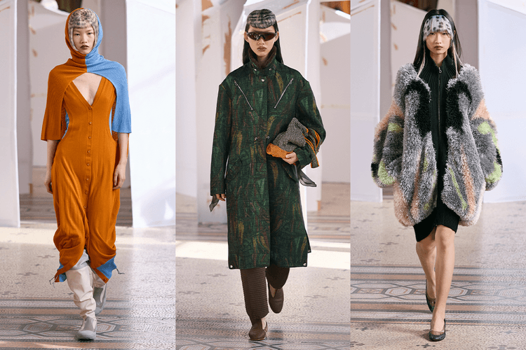 หญิงสาวและสิ่งมีชีวิตลี้ลับหลอมรวมเป็นหนึ่งใน Kiko Kostadinov FW26