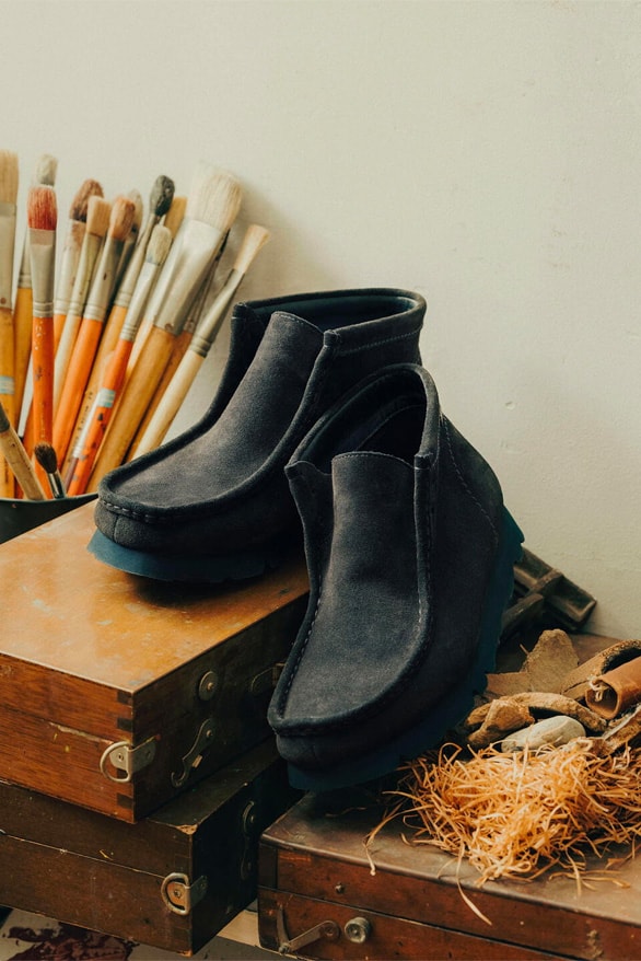Beams Clarks Originals Wallabee Boot Restock footwear collaboration gore-tex navy 11-32-0168-100