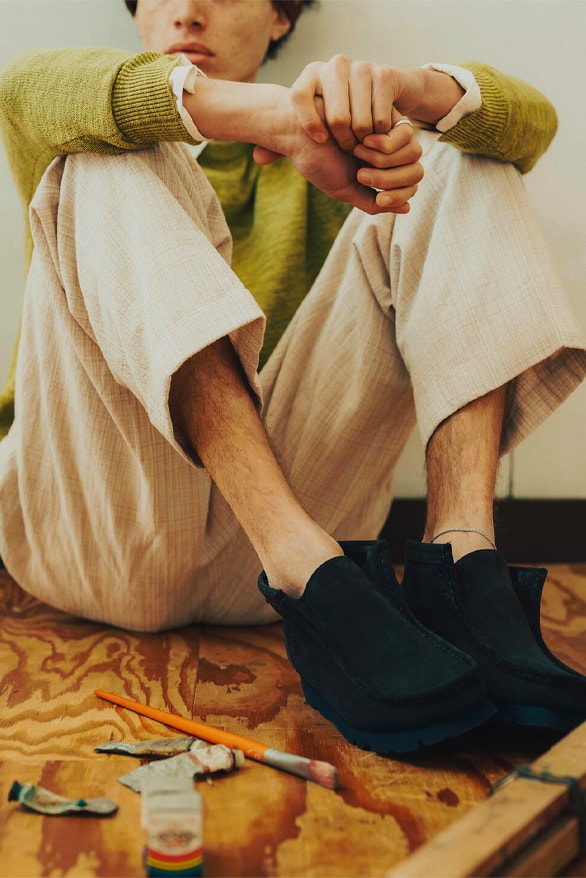 Beams Clarks Originals Wallabee Boot Restock footwear collaboration gore-tex navy 11-32-0168-100