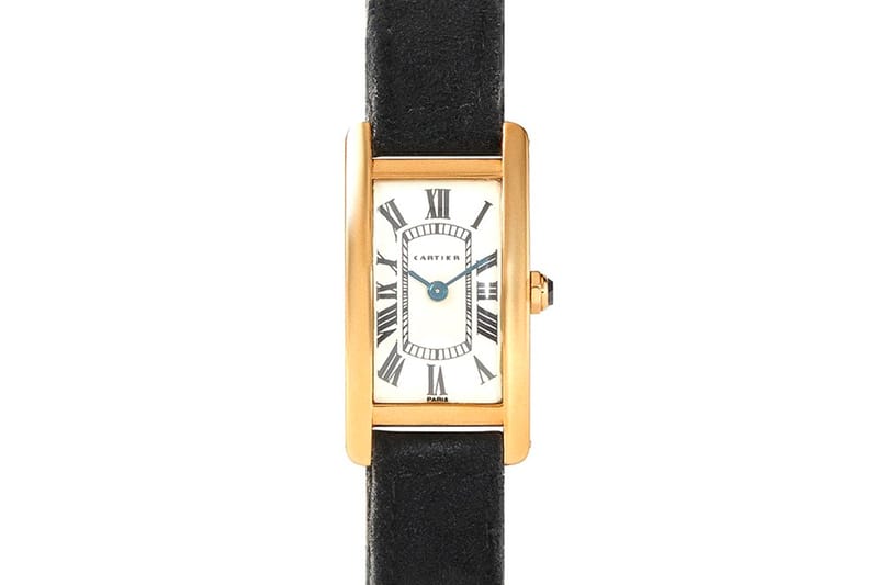 18kt Gold Vintage Cartier Tank Watches Land at Dover Street Market London