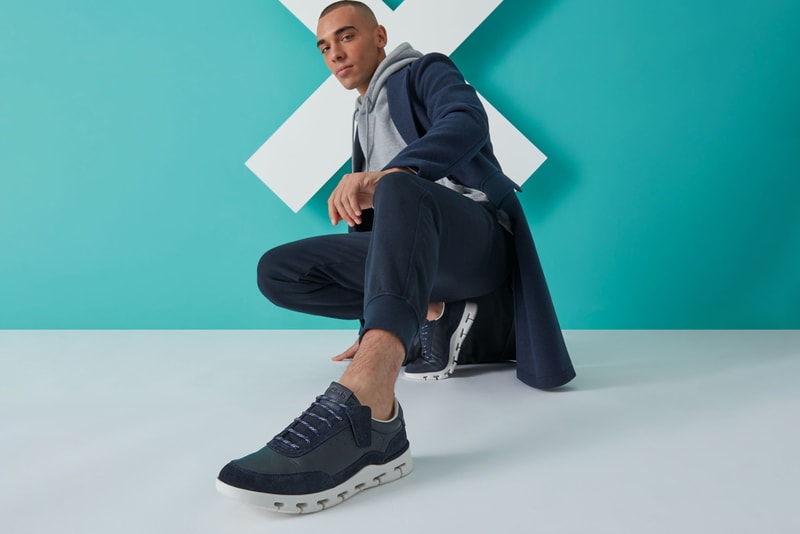 Clarks Originals Nature x One Navy Combination Sneaker Trainer Running Shoe Contemporary EVA Outsole