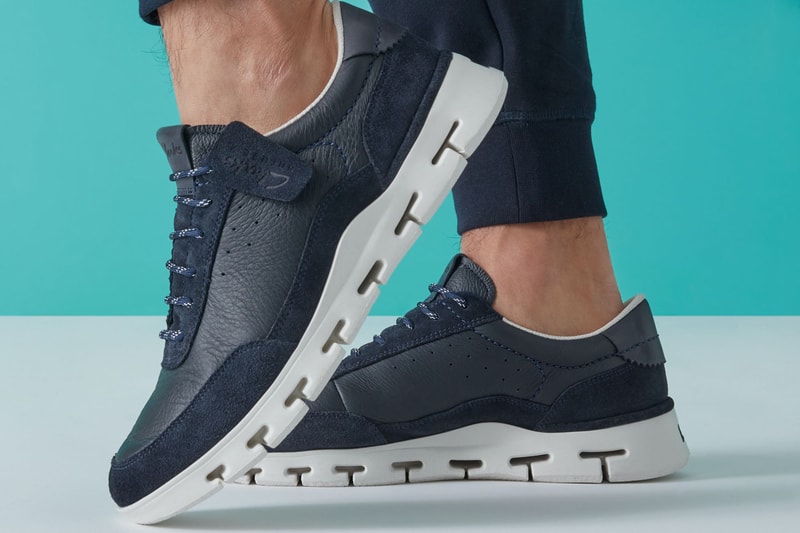 Clarks Originals Nature x One Navy Combination Sneaker Trainer Running Shoe Contemporary EVA Outsole 