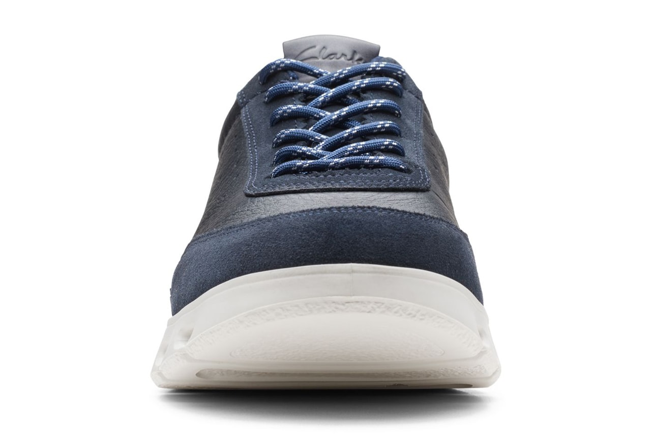 Clarks Originals Nature x One Navy Combination Sneaker Trainer Running Shoe Contemporary EVA Outsole 