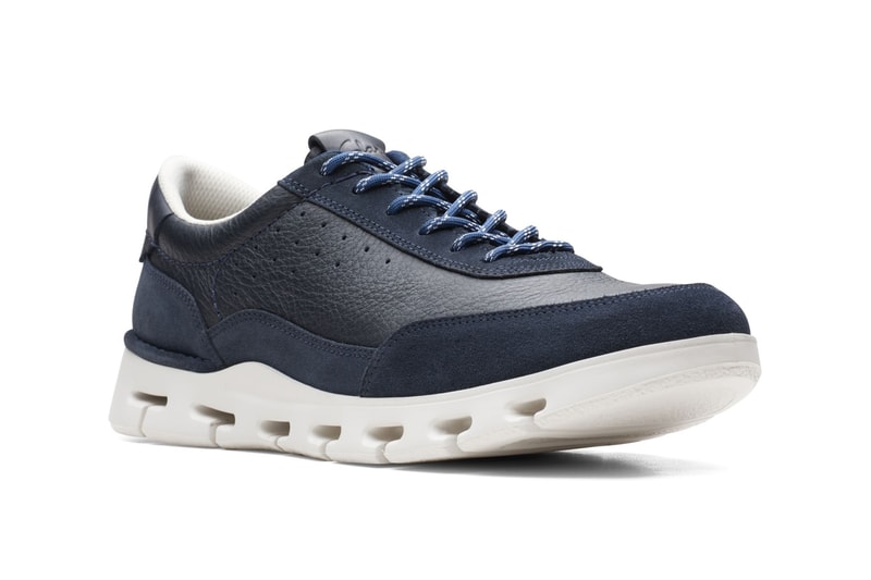 Clarks Originals Nature x One Navy Combination Sneaker Trainer Running Shoe Contemporary EVA Outsole 